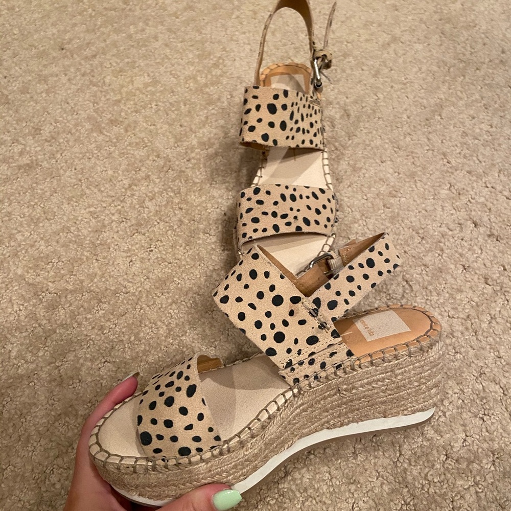 Cheetah platform sandals